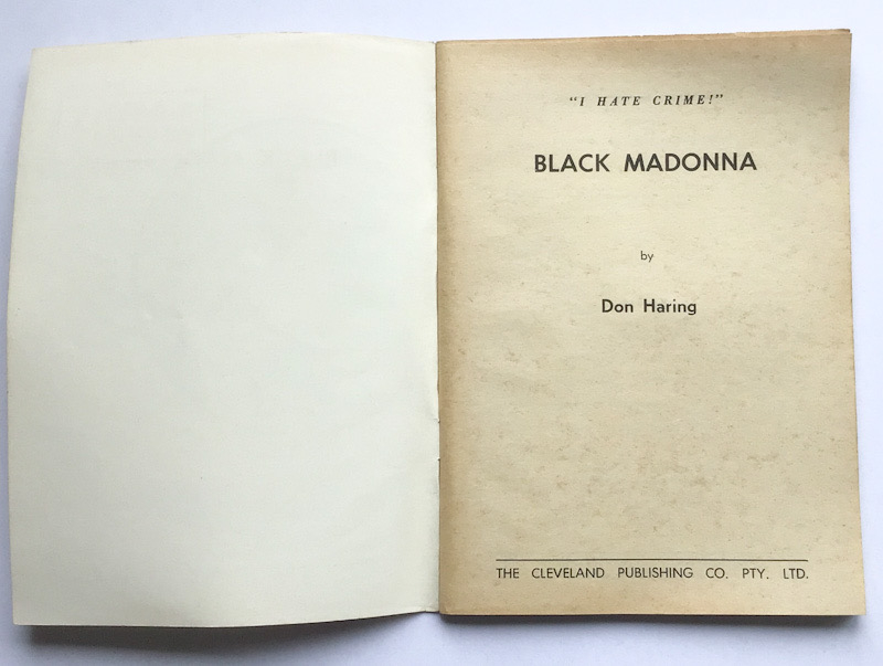 Larry Kent Black Madonna Australian Detective paperback book No715